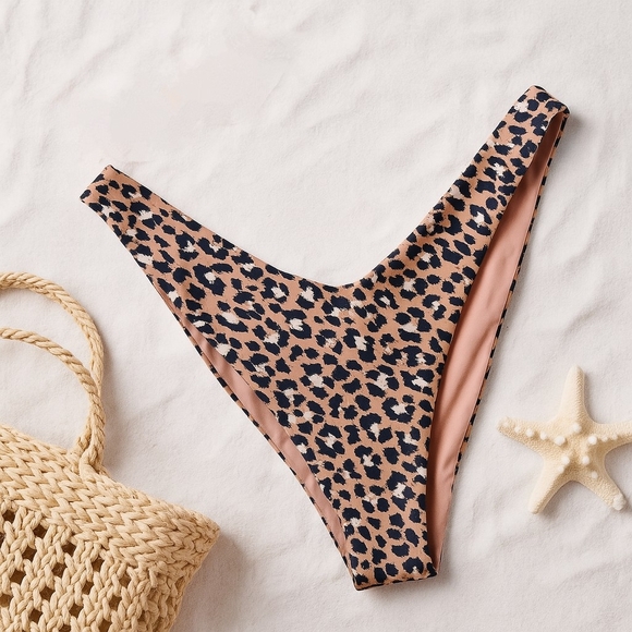 Aerie Cheeky High Waist Cheetah Bikini Bottoms M NWT – Beach Babe Energy - Picture 1 of 14